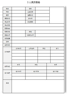 【简历模板】【简历表格】个人简历表格1