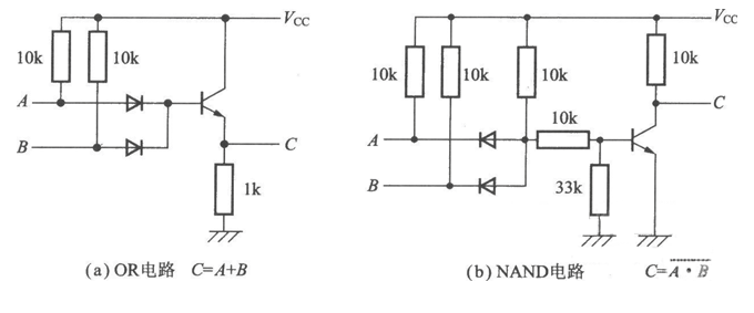 一种用晶体管组成的逻辑电路图