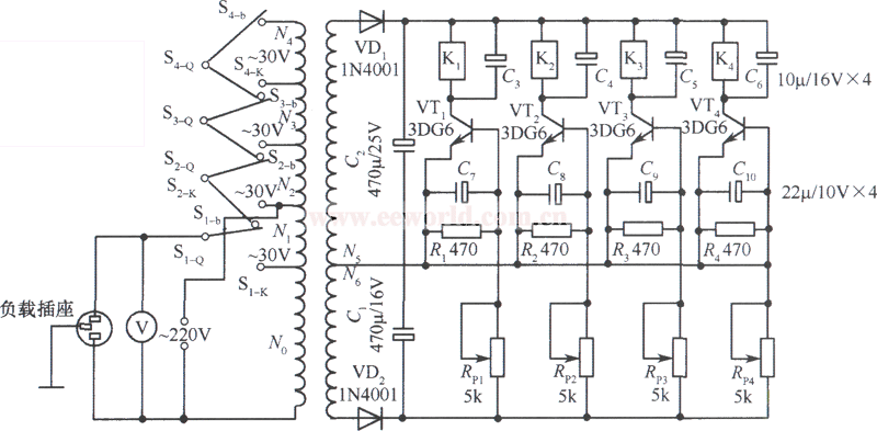 晶体管交流调压器电路图