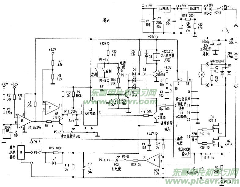 mc33035为核心制作的有刷控制器