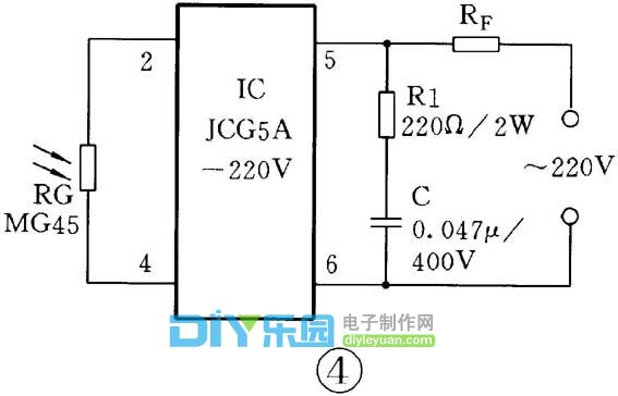 用UA741或NE555组成的光控开关电路