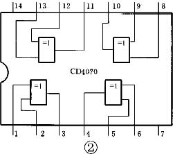 门电路及其应用或非门cd4001四异或门cd4070