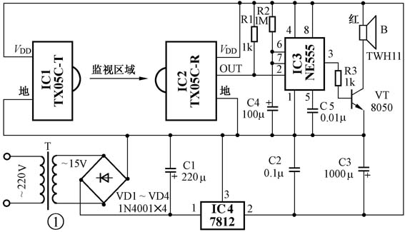 红外线围墙,栅栏防盗报警器