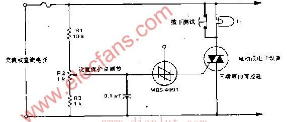 直流电源快速短路的保护电路