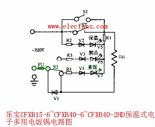 电饭锅电路图纸24cfxb