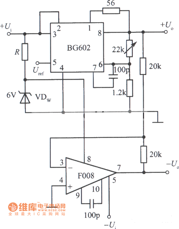 跟踪式集成稳压电源bg602电路图