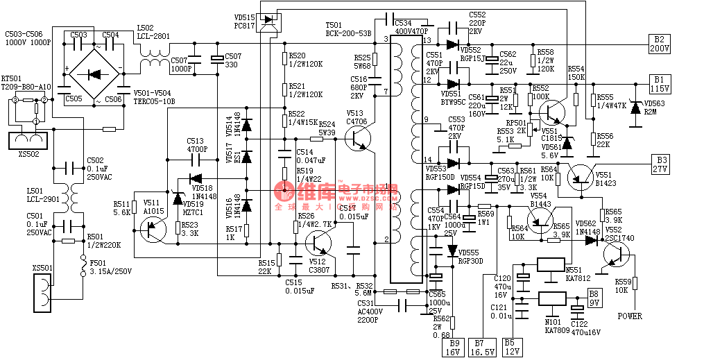 a3电源电路图