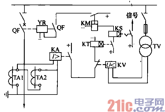 低电压闭锁的过电流保护电路