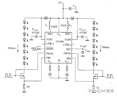 lt3466驱动led电路图