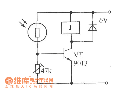 用光敏电阻作光电开关电路,其灵敏度是相当高的,如图所示为光控继电器