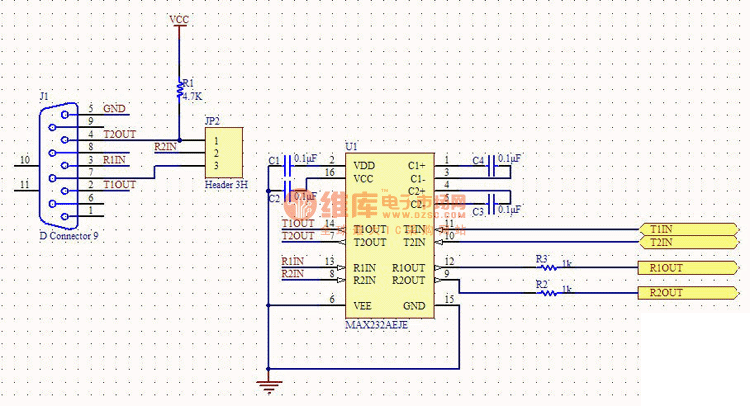 rs232串口通信电路