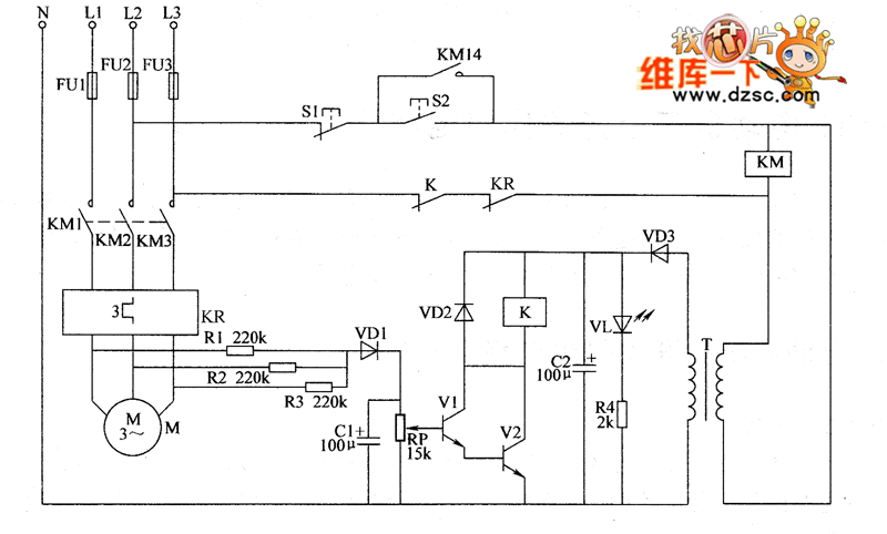 电动机断相保护器电路图(五)-农业自动化