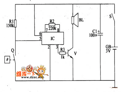 霜冻报警器电路图-农业自动化