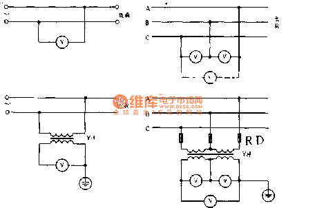 交流与直流两用电压表的接线方法电路图