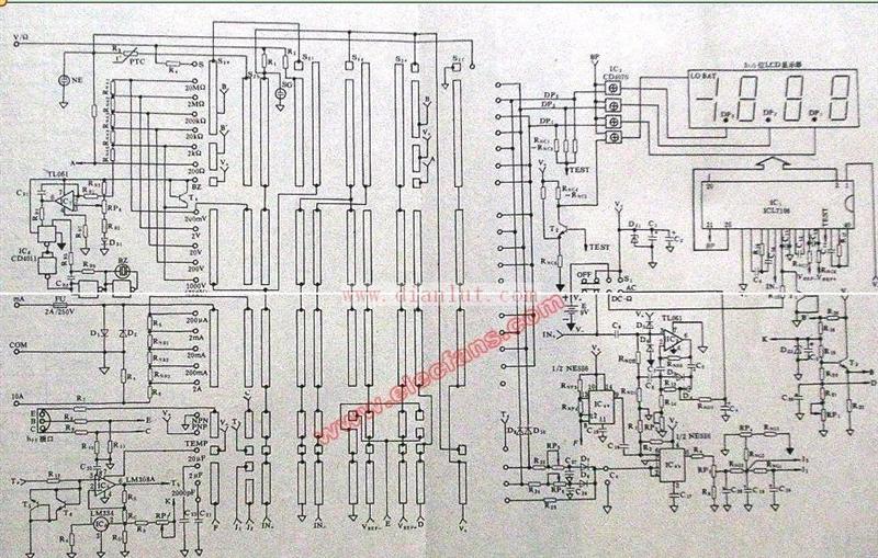 dt890c型的数字万用表电路