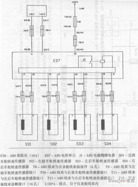 中华轿车abs电路图一