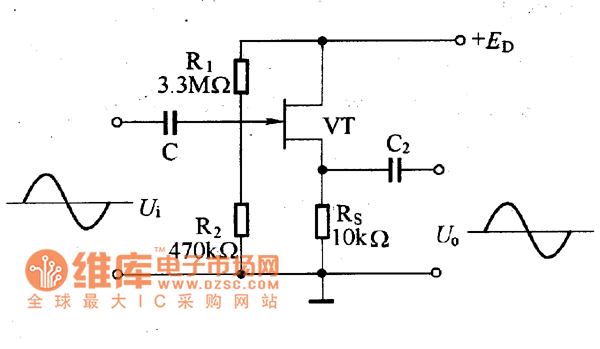 共漏极电路源极输出器