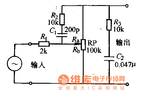 用普通电位器的响度控制电路图