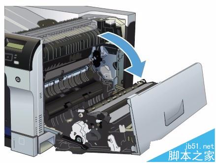 hp cp5225打印机右挡盖卡纸该怎么清除?