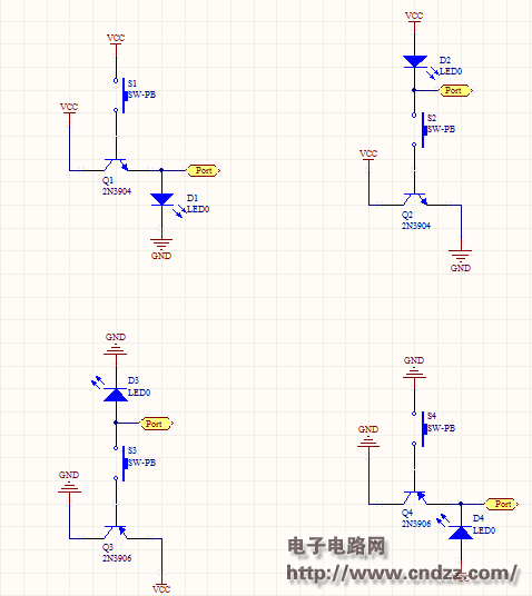 晶体管开关电路的四种常见电路