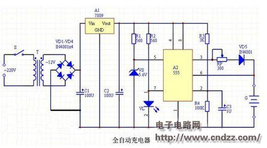 全自动快速充电电路图