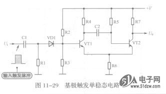 发射极耦合单稳态电路