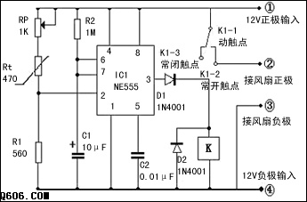 电脑风扇温控电路图