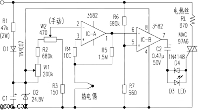 恒温电烙铁的工作原理及制作电路图