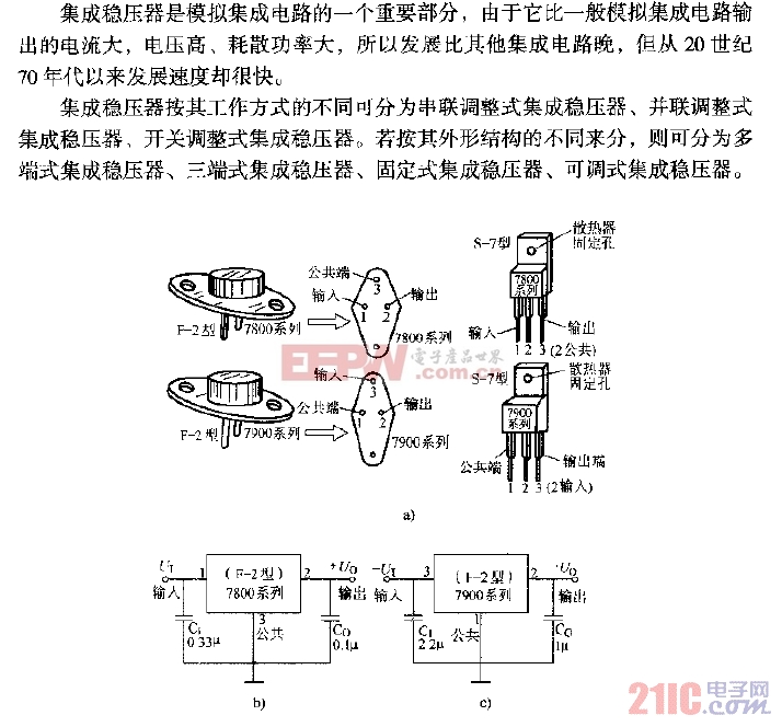 7800系列和7900系列三端固定集成稳压器