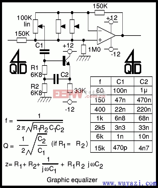 音频均衡器电路图三例及选择