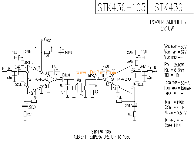 stk436功放电路图