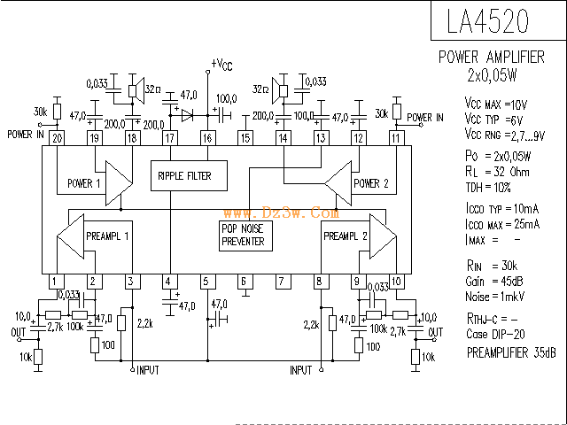 la4520功放电路图