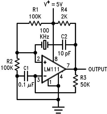 lm111晶体振荡器电路图