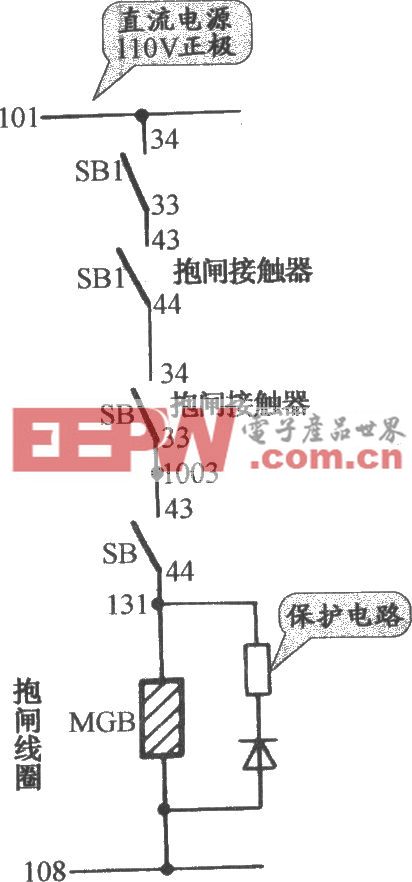 迅达vfp电梯抱闸电路