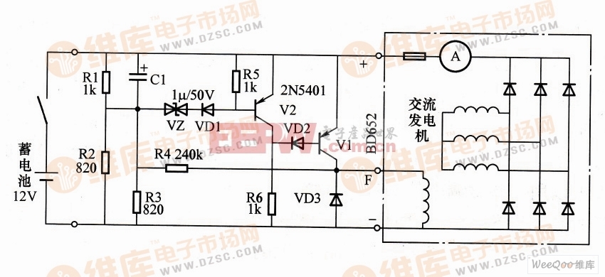 晶体管调压器电路图