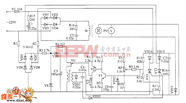 电动机电子调速控制器电路图一