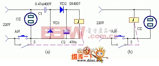 停电来电自动断电开关电路图