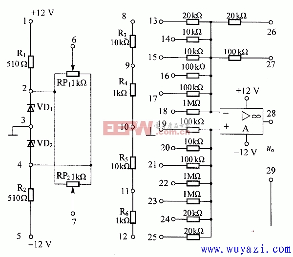 集成运算放大器的基本运算电路实验内容