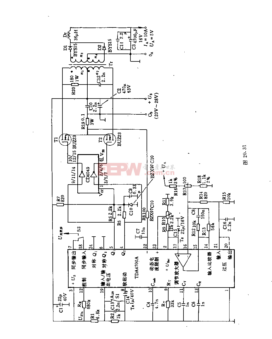 技术资料 电路图 电源电路 80v—12v/10a直流电压变换器