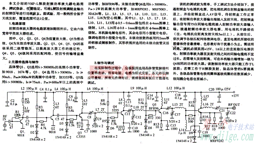 l频段射频功率放大器的制作