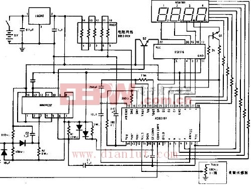 数字电子秤电路原理图