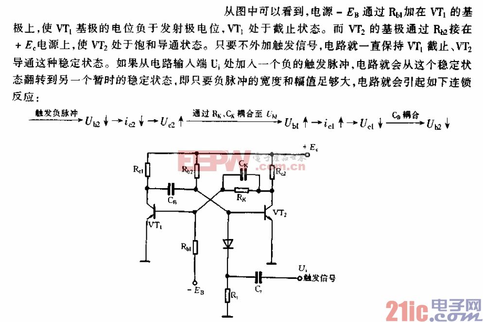 单稳态电路的工作原理