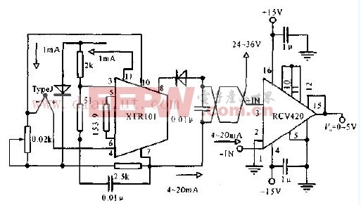 热电偶温度变送器电路图