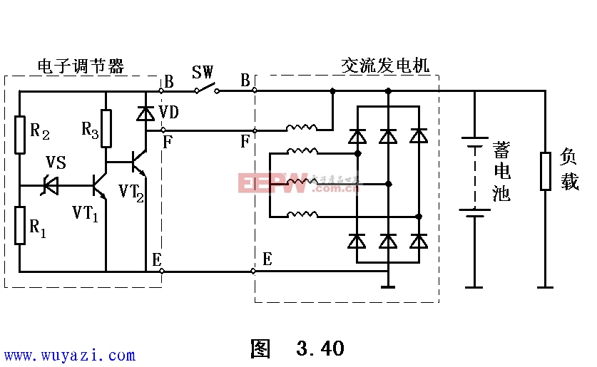 12v发电机电路图