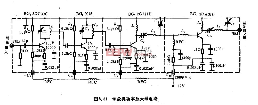 录象机射频功率放大器-rf power amplifier