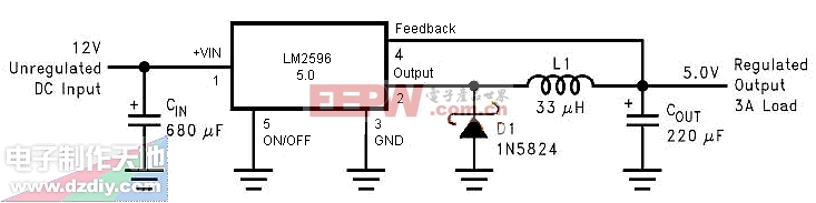 基于lm2596组成的高性能的电源设计-lm2596 power supply