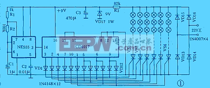 cd4017制作彩灯控制器-----cd4017 light controller