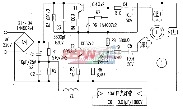 常用照明灯具的电子镇流器电路资料ballastcircuit