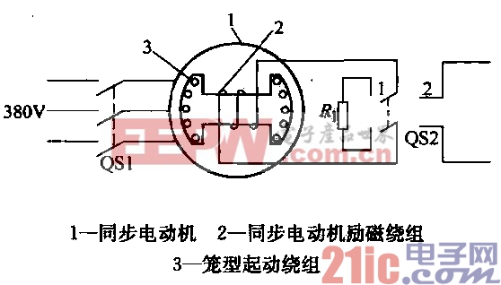 同步电动机异步起动电路