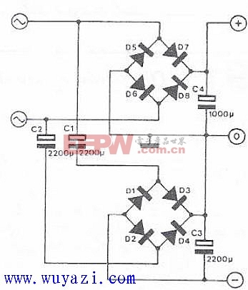 双对称的电源电路图
